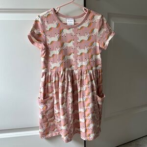 Hanna Anderson Pink Unicorn Kids Dress